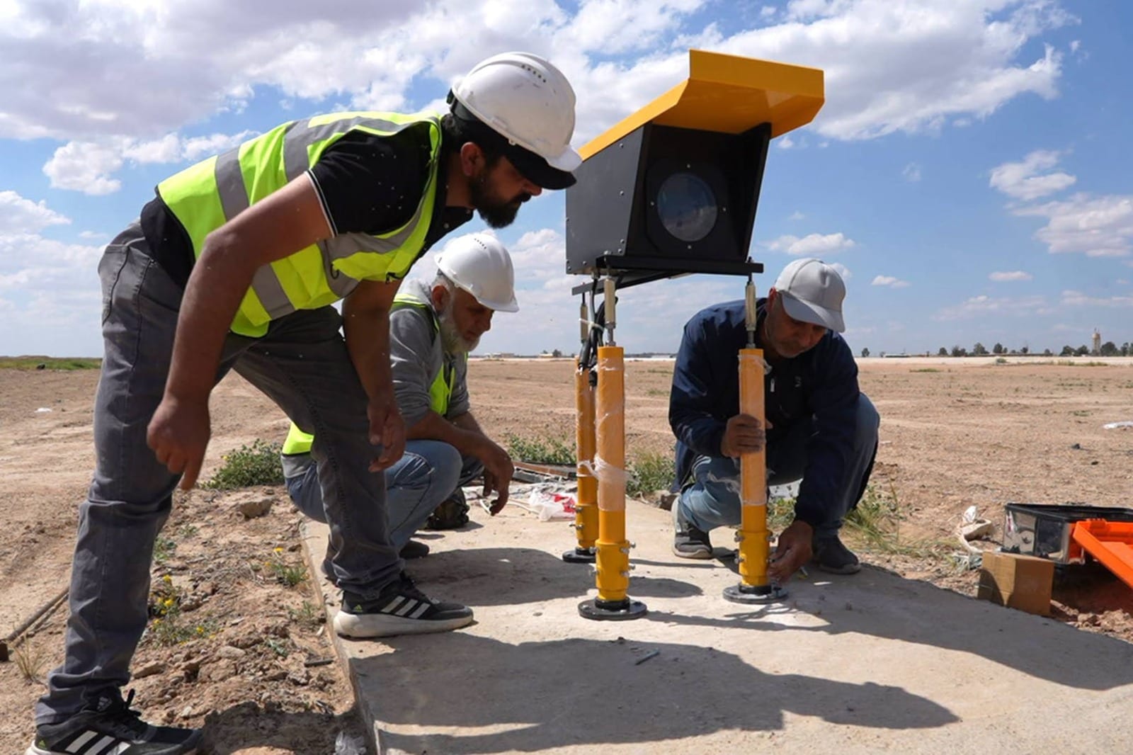 Installing and aligning PAPI approach lighting